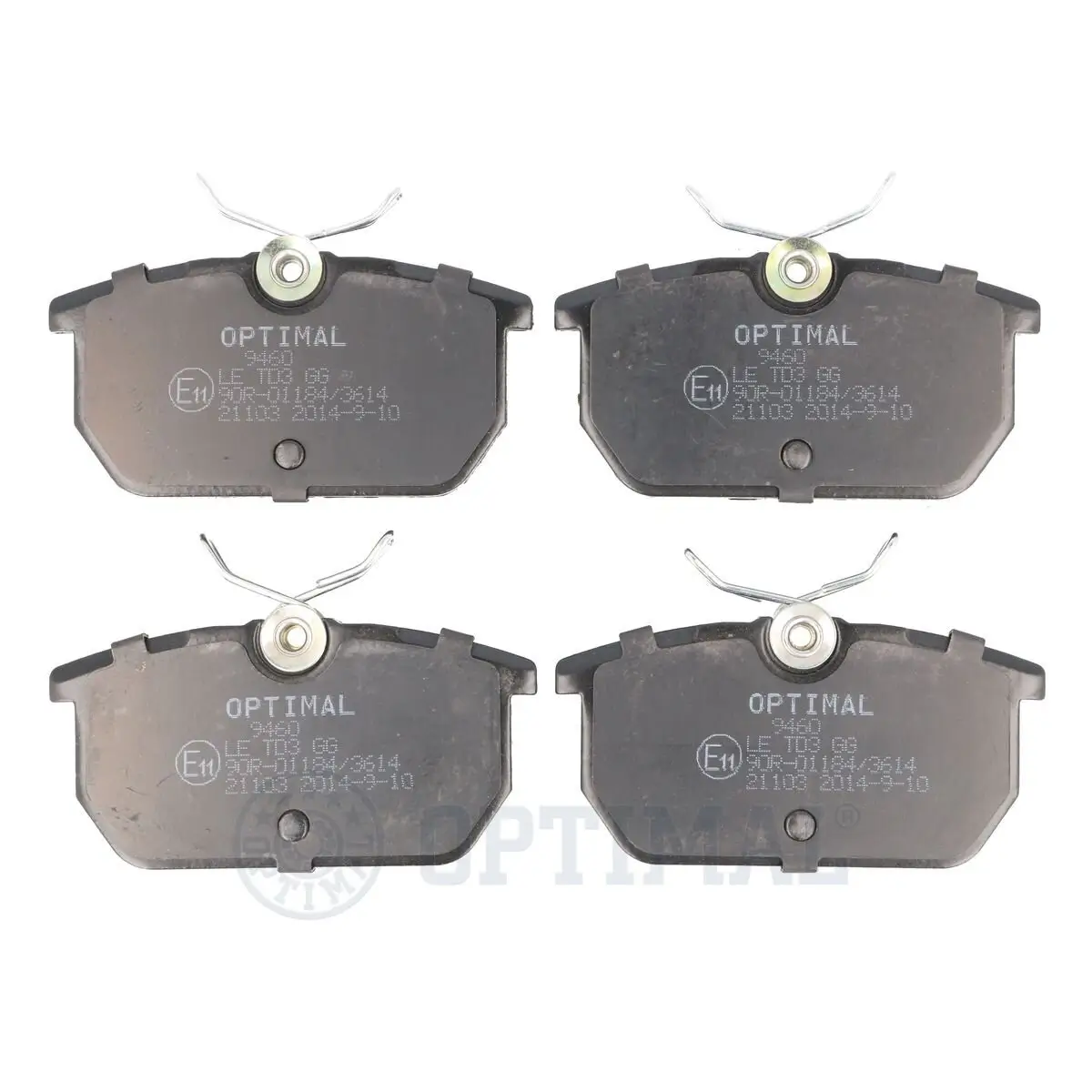 Bremsbelagsatz, Scheibenbremse Hinterachse OPTIMAL BP-09460