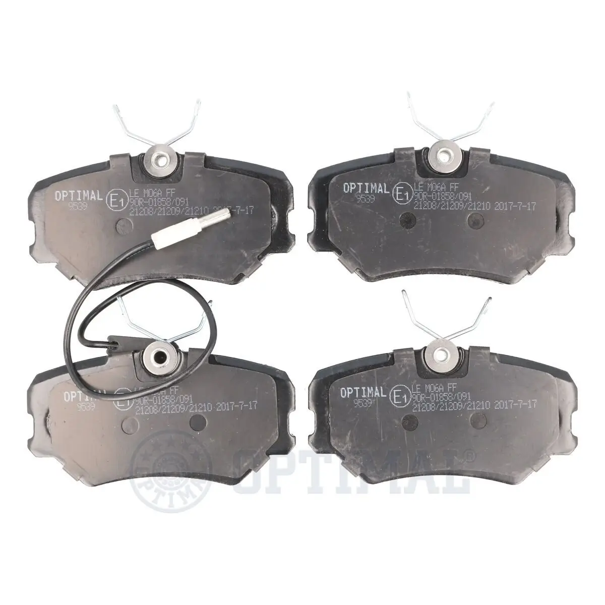 Bremsbelagsatz, Scheibenbremse Vorderachse OPTIMAL BP-09539