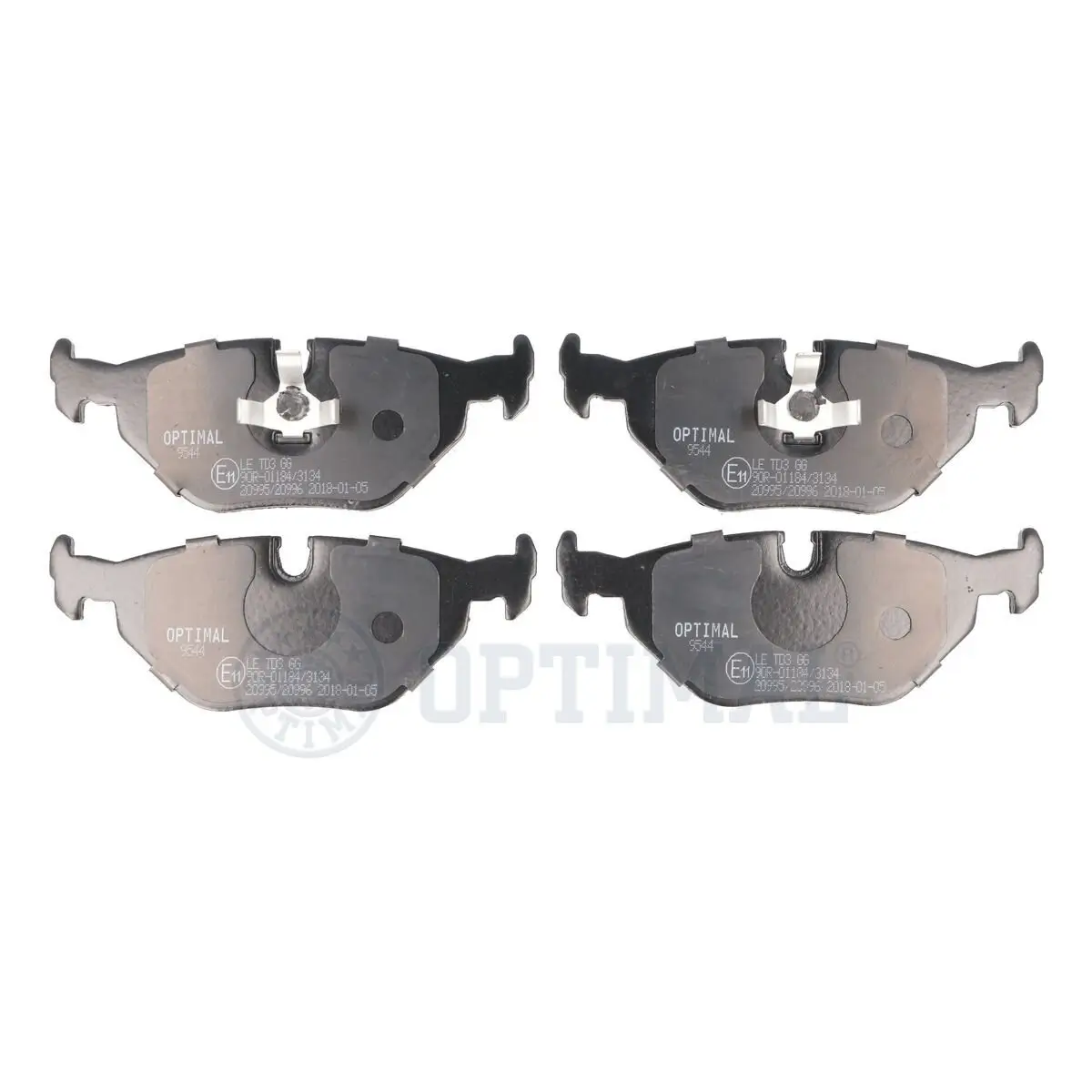 Bremsbelagsatz, Scheibenbremse Hinterachse OPTIMAL BP-09544