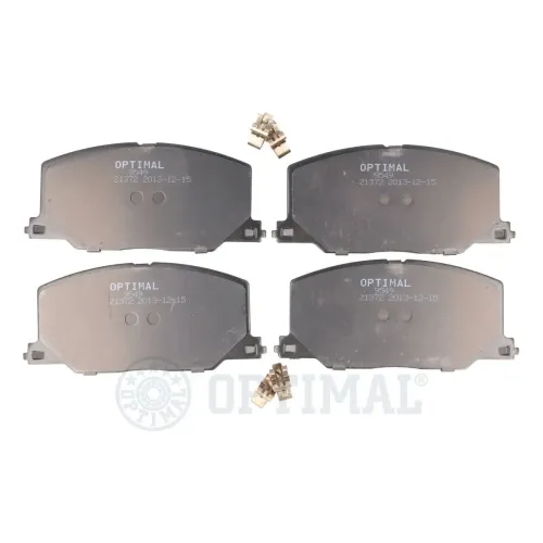 Bremsbelagsatz, Scheibenbremse Vorderachse OPTIMAL BP-09549 Bild Bremsbelagsatz, Scheibenbremse Vorderachse OPTIMAL BP-09549