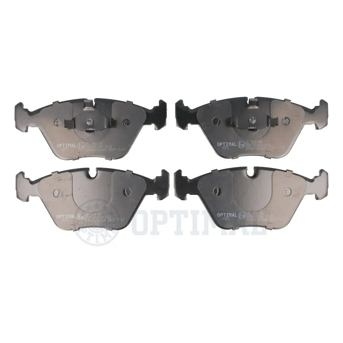 Bremsbelagsatz, Scheibenbremse Vorderachse OPTIMAL BP-09551