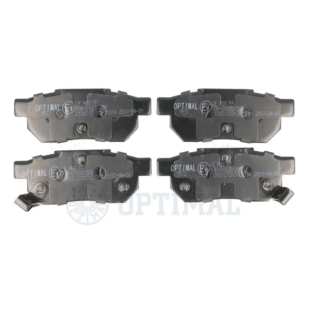 Bremsbelagsatz, Scheibenbremse Hinterachse OPTIMAL BP-09572
