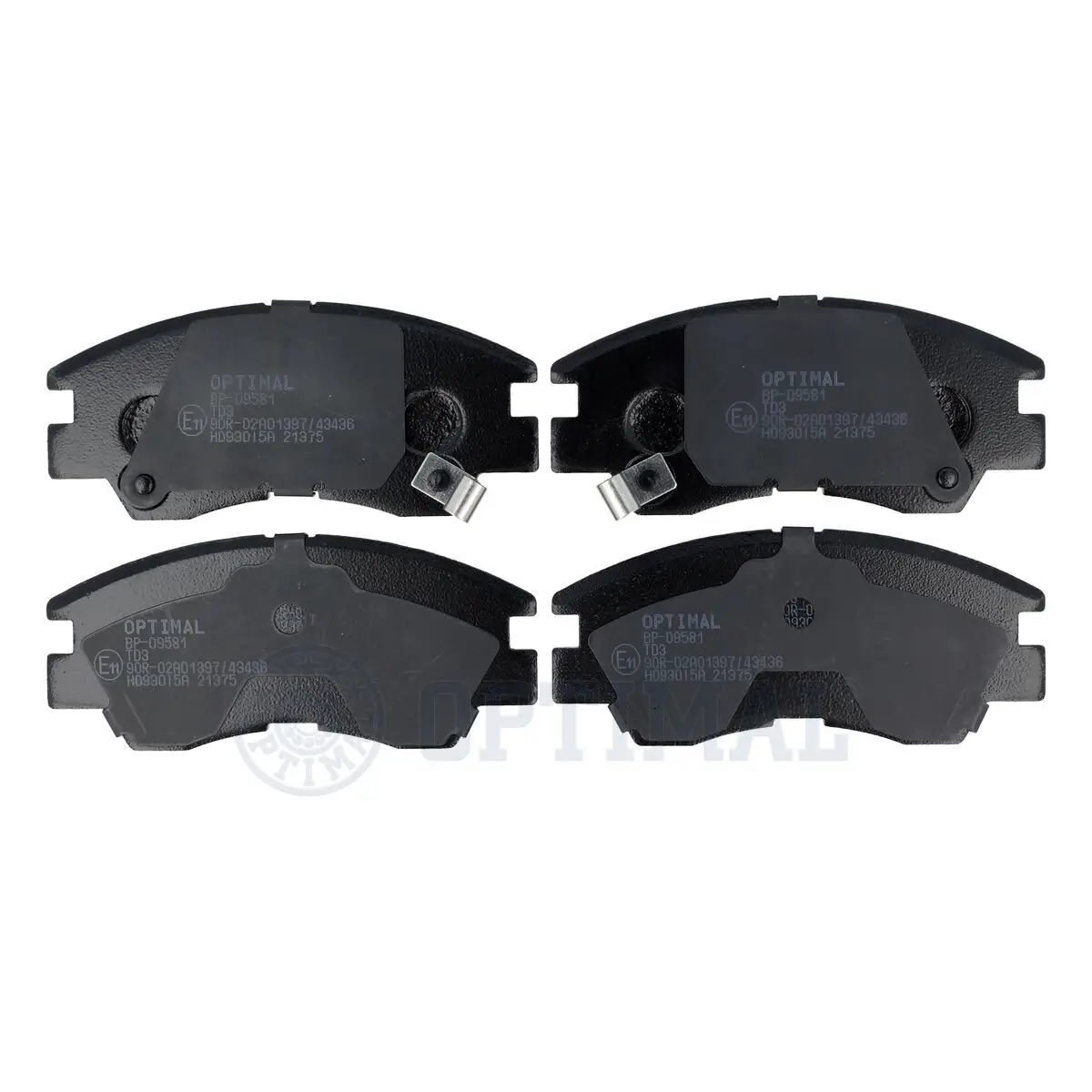 Bremsbelagsatz, Scheibenbremse Vorderachse OPTIMAL BP-09581