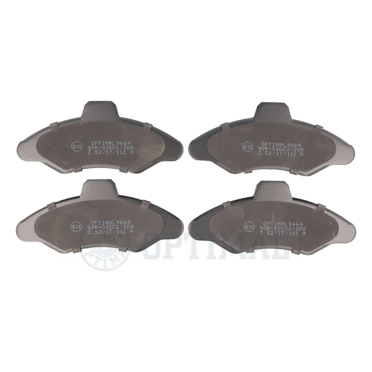 Bremsbelagsatz, Scheibenbremse Vorderachse OPTIMAL BP-09664