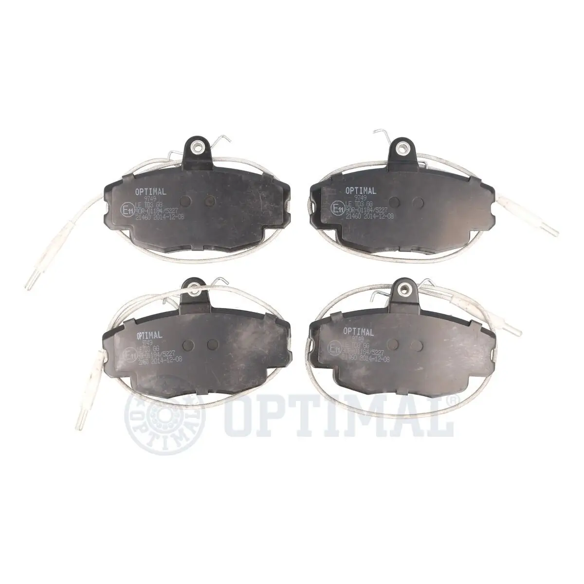 Bremsbelagsatz, Scheibenbremse Vorderachse OPTIMAL BP-09749