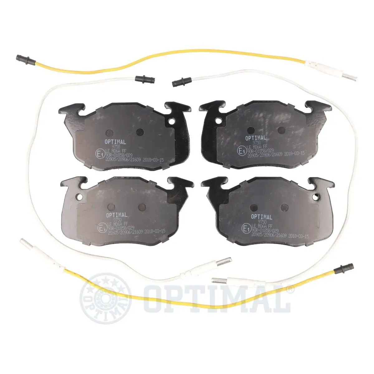 Bremsbelagsatz, Scheibenbremse Vorderachse OPTIMAL BP-09750