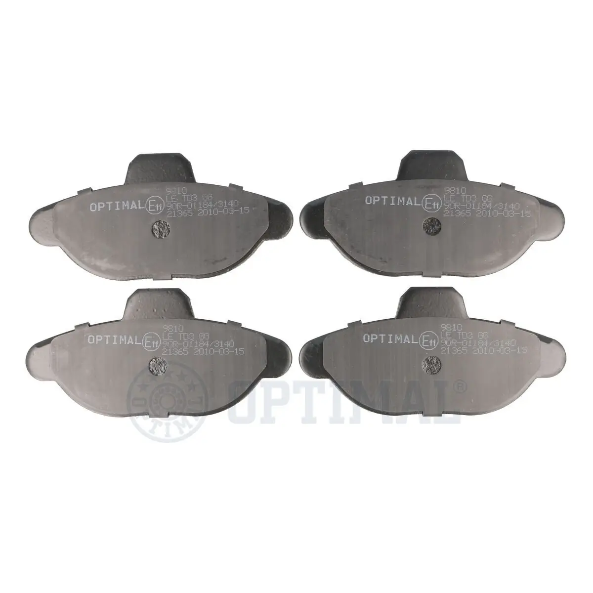 Bremsbelagsatz, Scheibenbremse Vorderachse OPTIMAL BP-09810