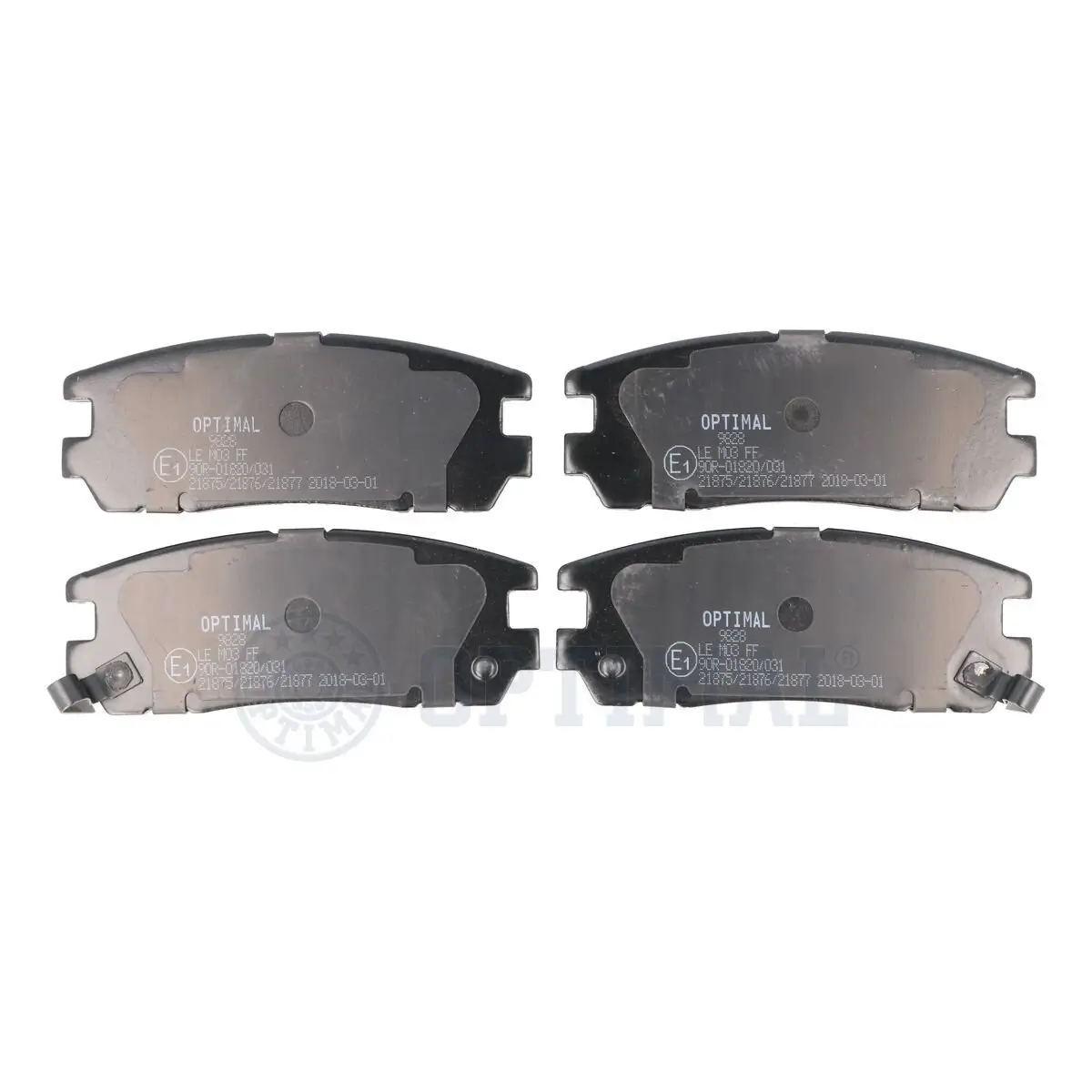 Bremsbelagsatz, Scheibenbremse Hinterachse OPTIMAL BP-09828