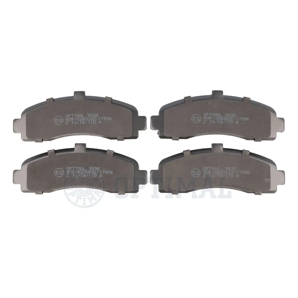 Bremsbelagsatz, Scheibenbremse Vorderachse OPTIMAL BP-09838