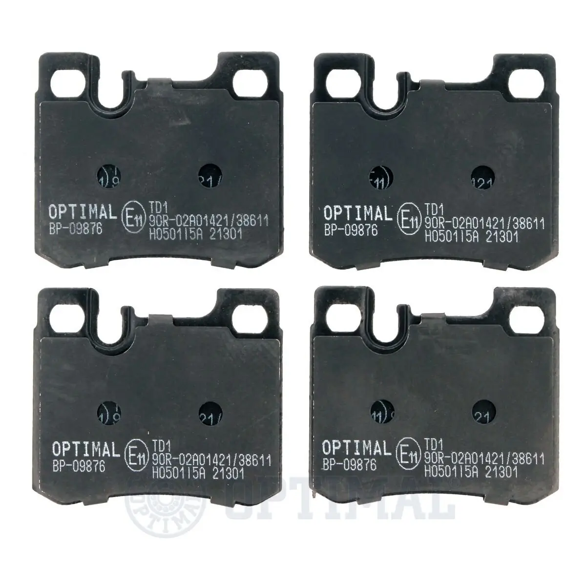 Bremsbelagsatz, Scheibenbremse Hinterachse OPTIMAL BP-09876