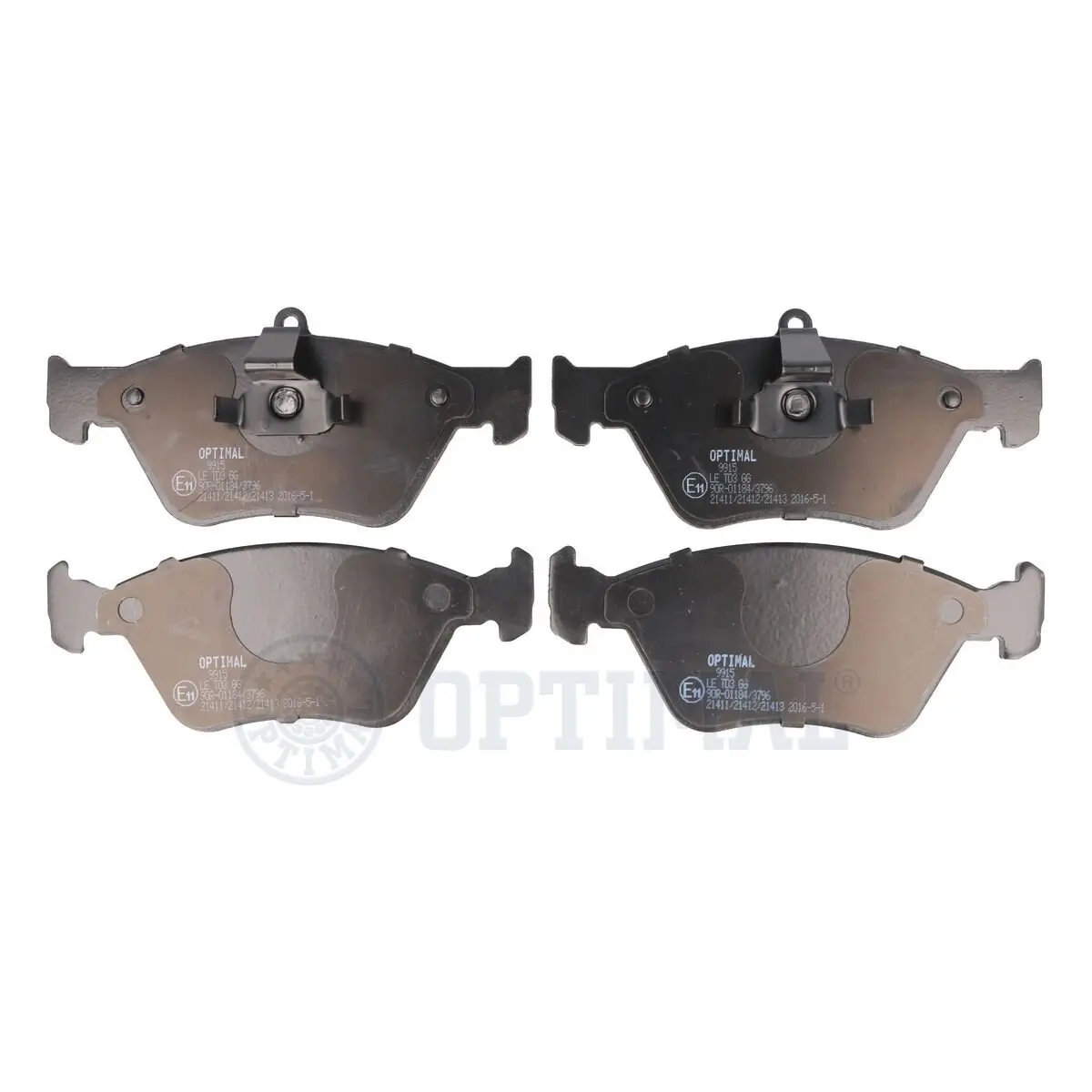 Bremsbelagsatz, Scheibenbremse Vorderachse OPTIMAL BP-09915