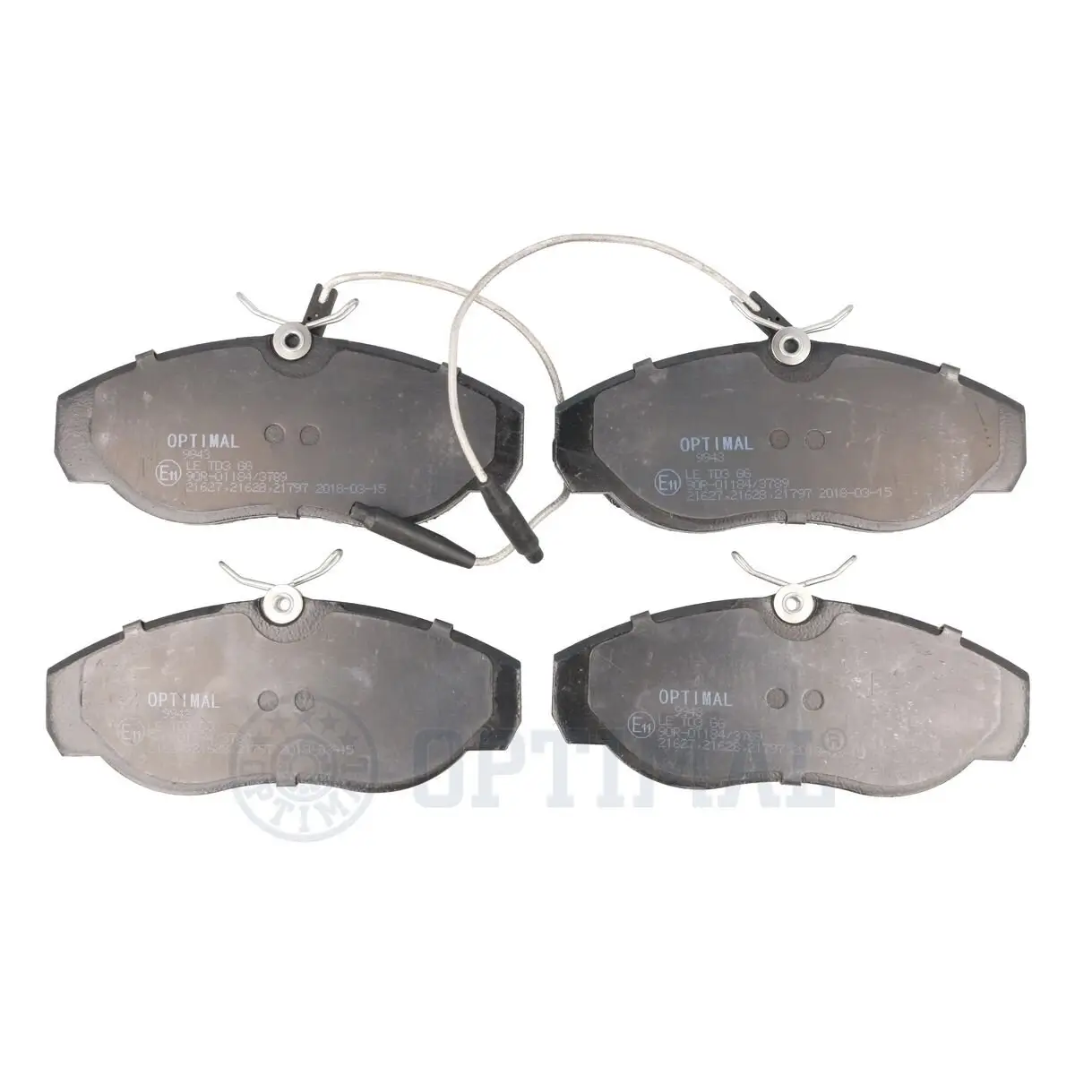 Bremsbelagsatz, Scheibenbremse Vorderachse OPTIMAL BP-09943