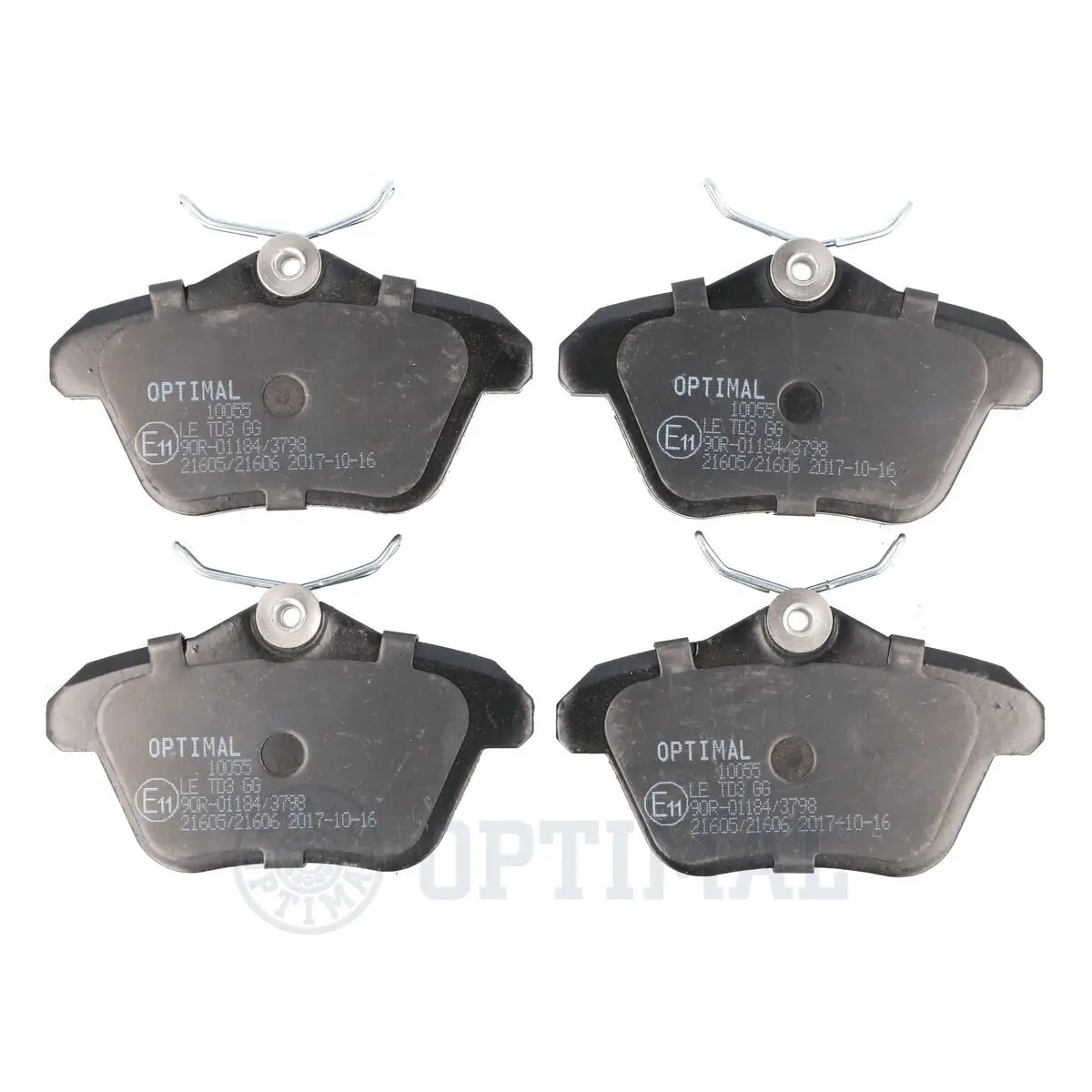 Bremsbelagsatz, Scheibenbremse Hinterachse OPTIMAL BP-10055