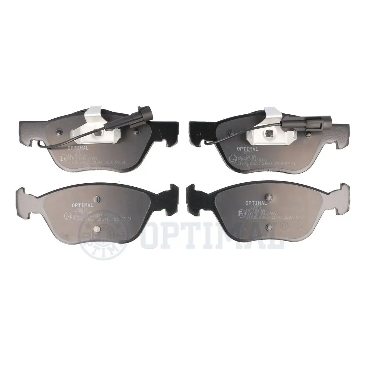 Bremsbelagsatz, Scheibenbremse Vorderachse OPTIMAL BP-10073