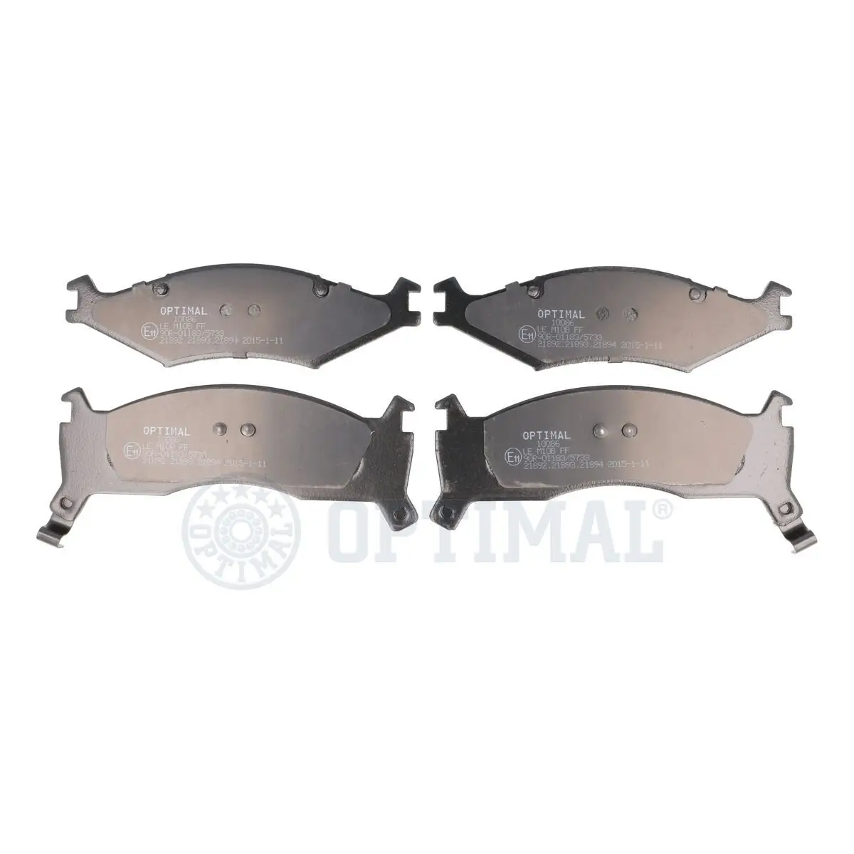 Bremsbelagsatz, Scheibenbremse Vorderachse OPTIMAL BP-10086