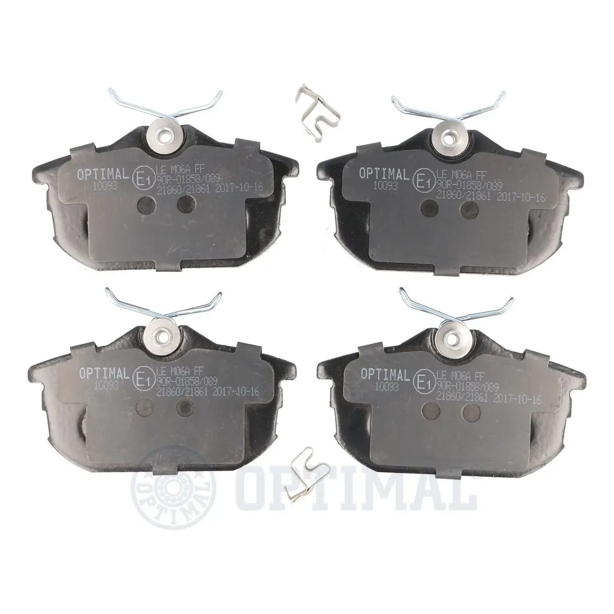 Bremsbelagsatz, Scheibenbremse Hinterachse OPTIMAL BP-10093