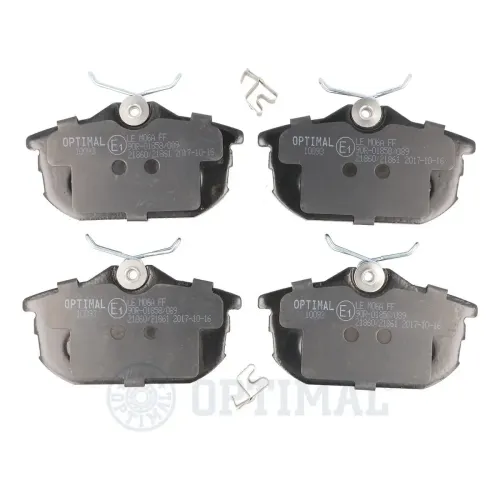 Bremsbelagsatz, Scheibenbremse Hinterachse OPTIMAL BP-10093 Bild Bremsbelagsatz, Scheibenbremse Hinterachse OPTIMAL BP-10093