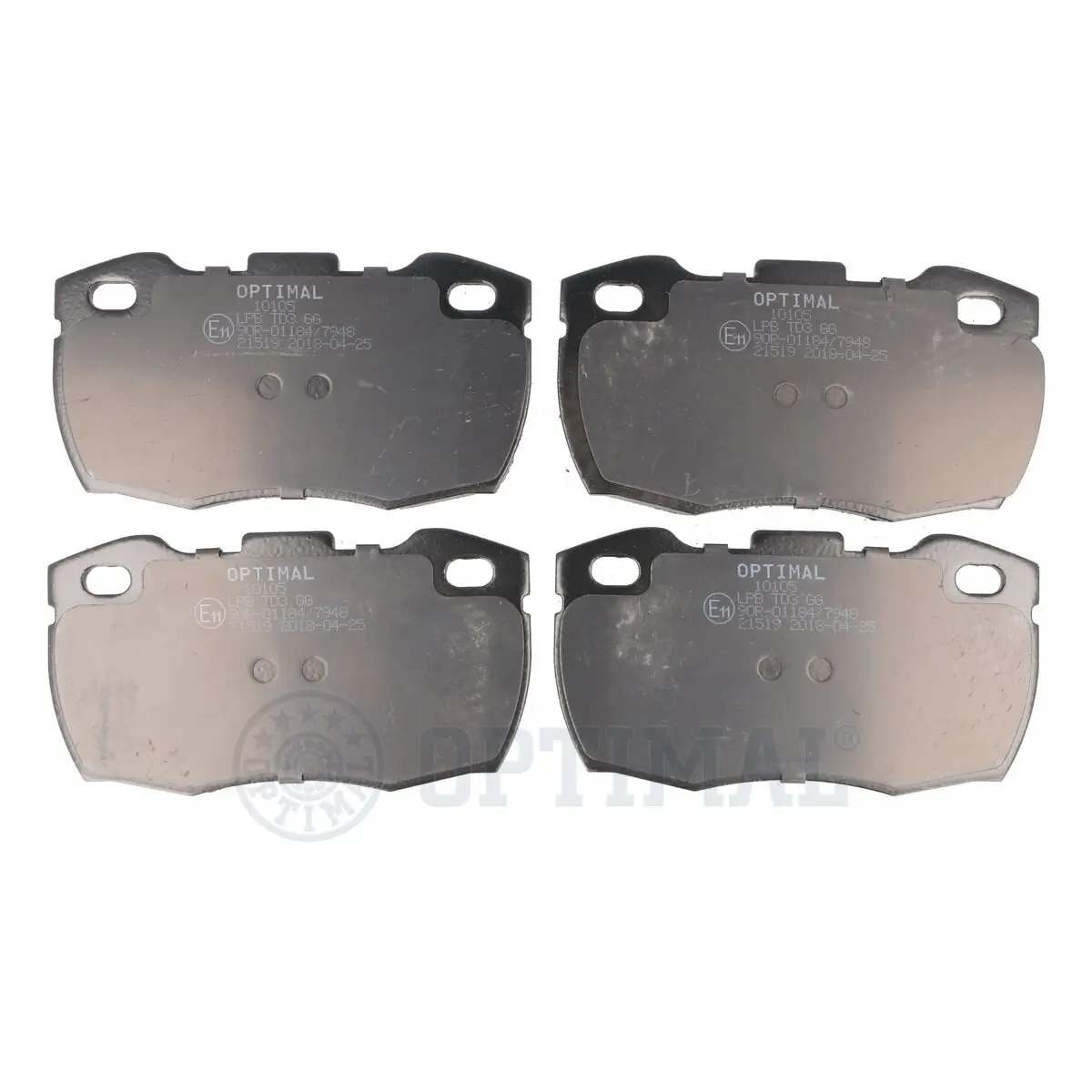 Bremsbelagsatz, Scheibenbremse Vorderachse OPTIMAL BP-10105