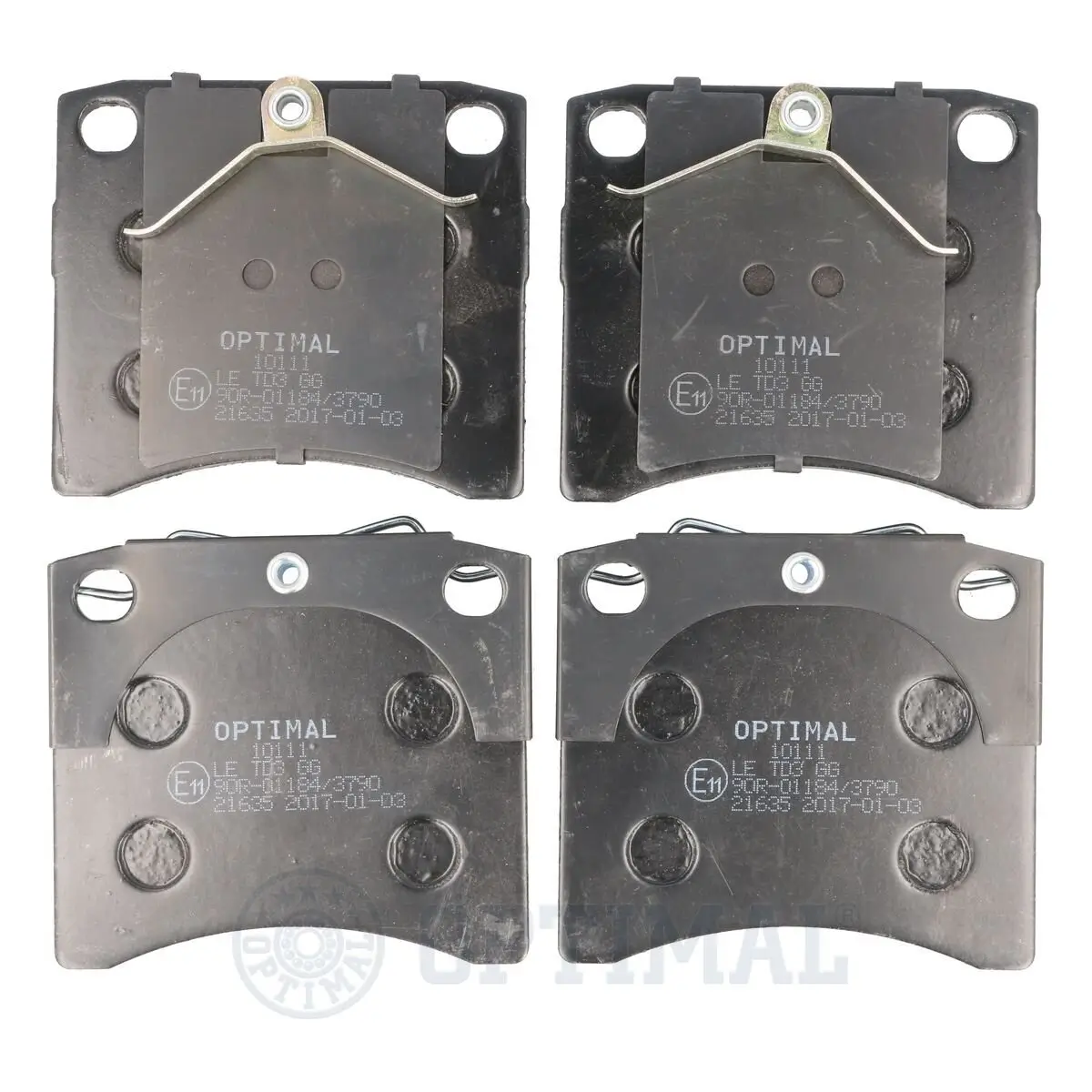 Bremsbelagsatz, Scheibenbremse Vorderachse OPTIMAL BP-10111