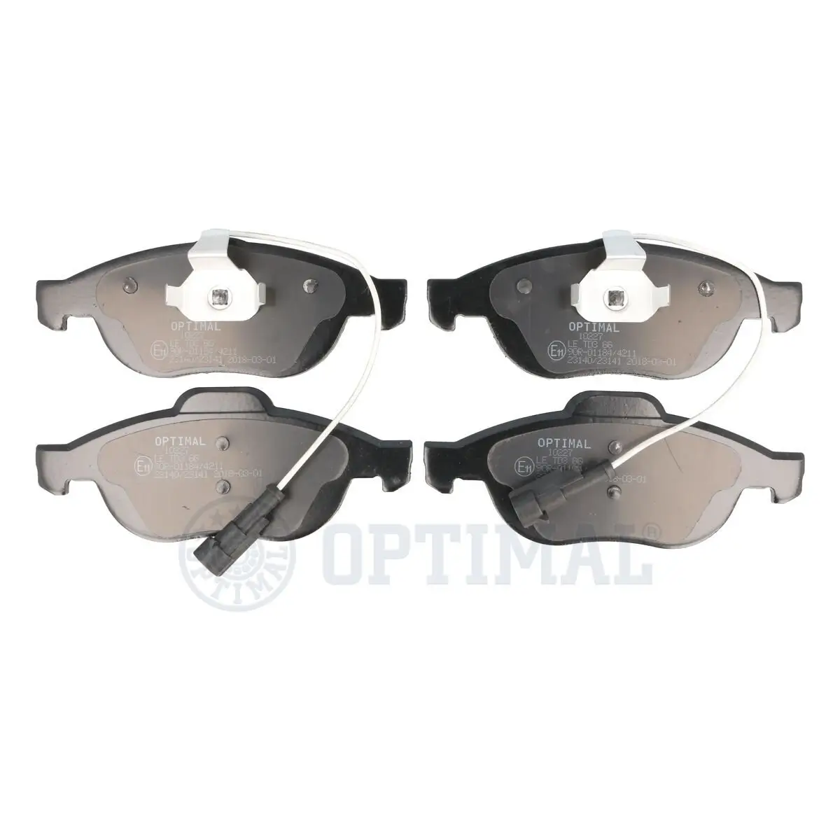 Bremsbelagsatz, Scheibenbremse Vorderachse OPTIMAL BP-10227