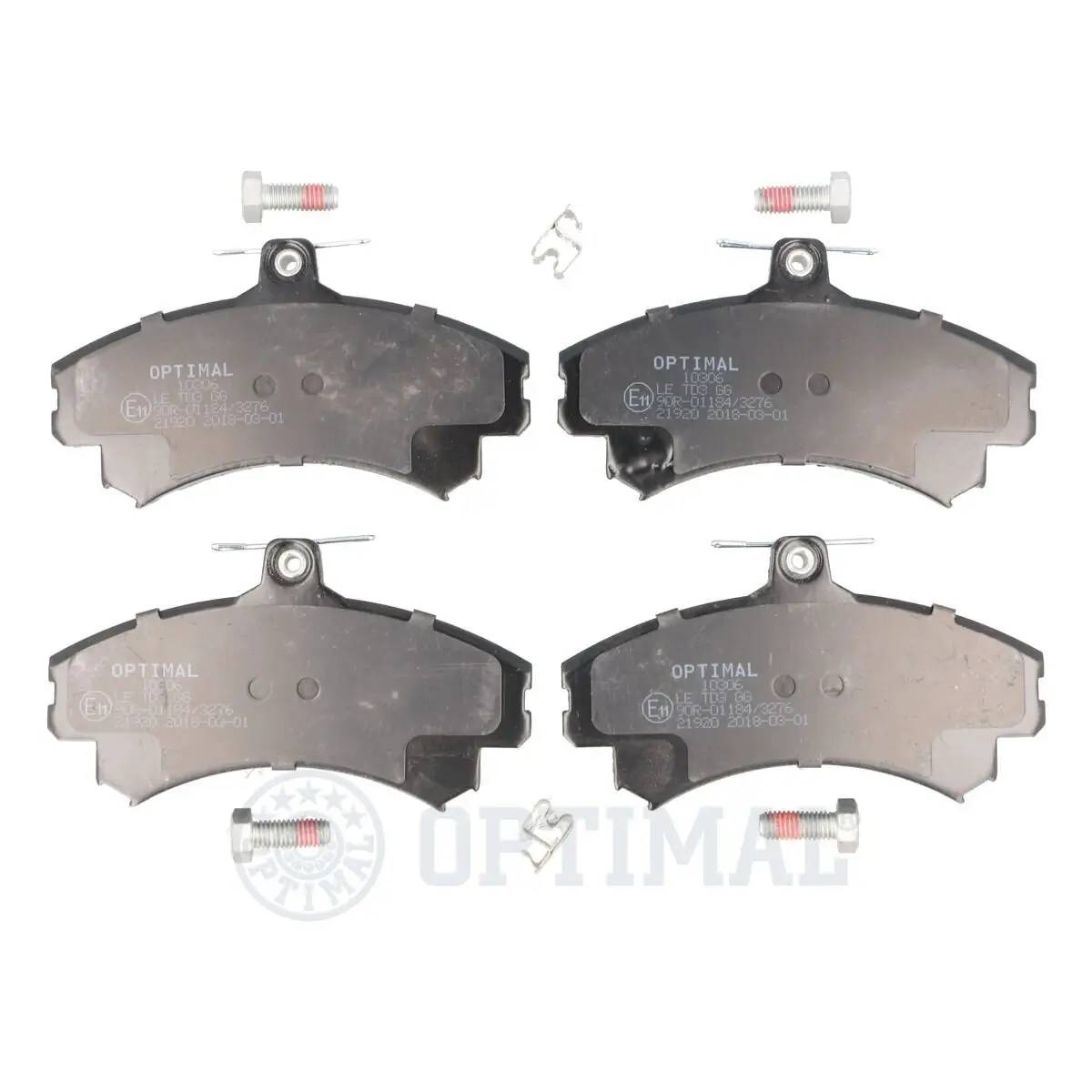 Bremsbelagsatz, Scheibenbremse Vorderachse OPTIMAL BP-10306