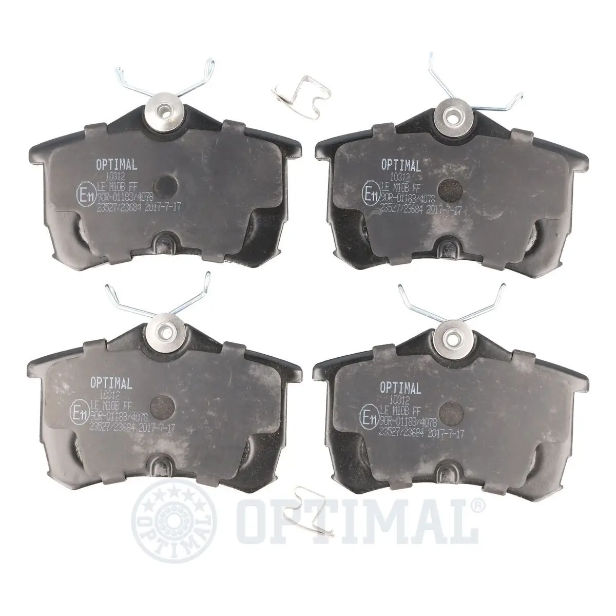 Bremsbelagsatz, Scheibenbremse Hinterachse OPTIMAL BP-10312