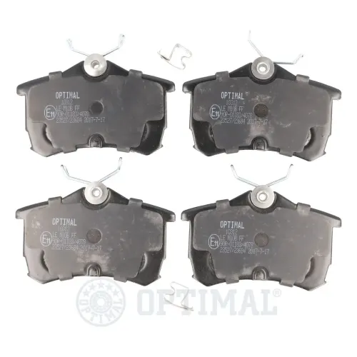 Bremsbelagsatz, Scheibenbremse Hinterachse OPTIMAL BP-10312 Bild Bremsbelagsatz, Scheibenbremse Hinterachse OPTIMAL BP-10312