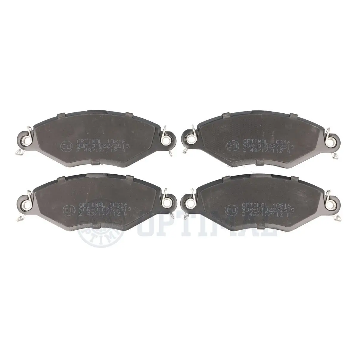 Bremsbelagsatz, Scheibenbremse Vorderachse OPTIMAL BP-10316