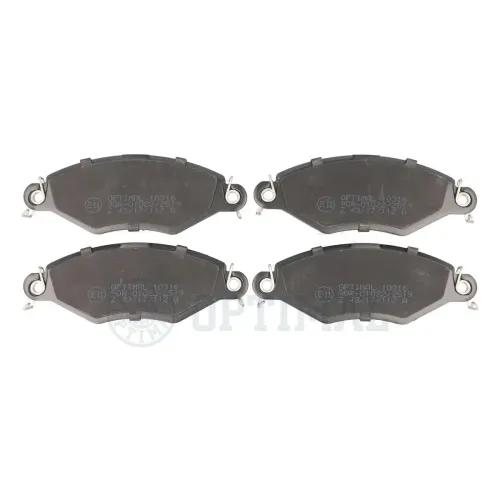 Bremsbelagsatz, Scheibenbremse Vorderachse OPTIMAL BP-10316 Bild Bremsbelagsatz, Scheibenbremse Vorderachse OPTIMAL BP-10316
