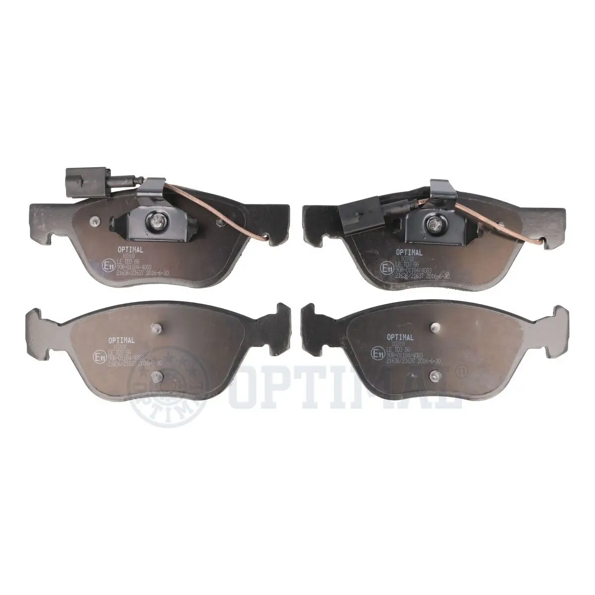 Bremsbelagsatz, Scheibenbremse Vorderachse OPTIMAL BP-10318