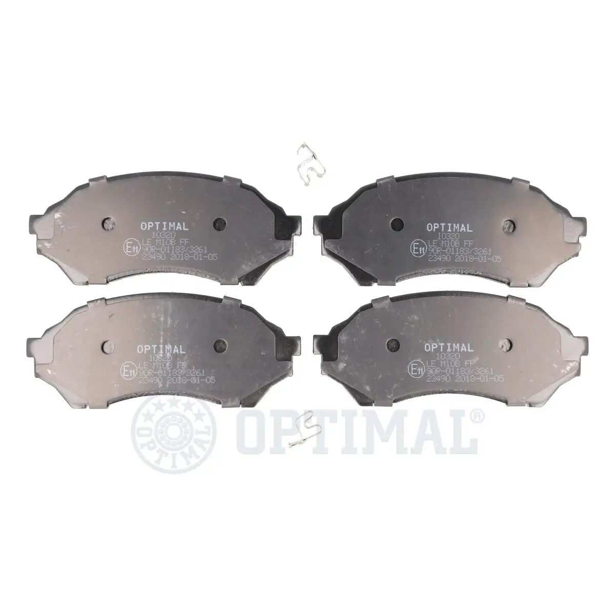 Bremsbelagsatz, Scheibenbremse Vorderachse OPTIMAL BP-10320