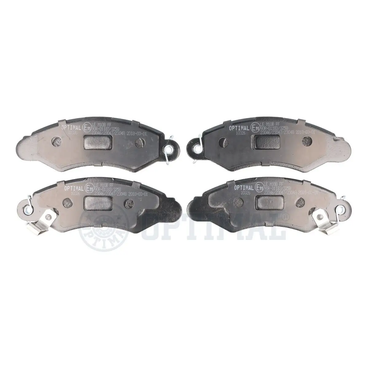 Bremsbelagsatz, Scheibenbremse Vorderachse OPTIMAL BP-10326