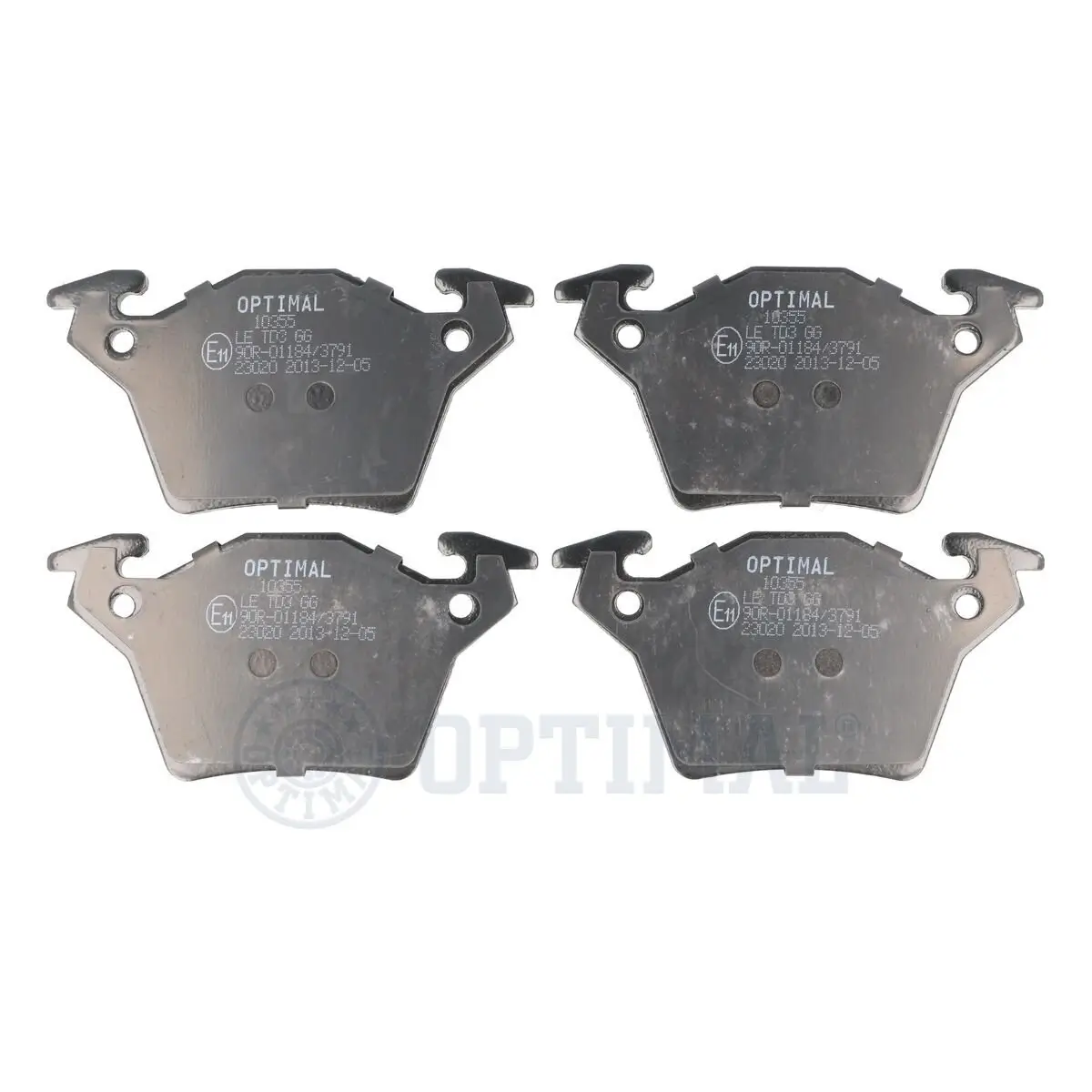 Bremsbelagsatz, Scheibenbremse Hinterachse OPTIMAL BP-10355