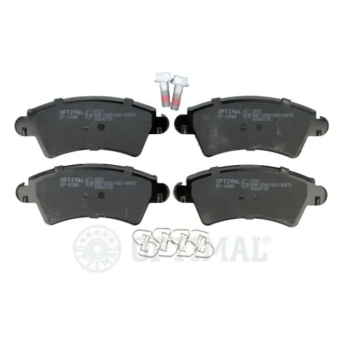 Bremsbelagsatz, Scheibenbremse Vorderachse OPTIMAL BP-10388 Bild Bremsbelagsatz, Scheibenbremse Vorderachse OPTIMAL BP-10388