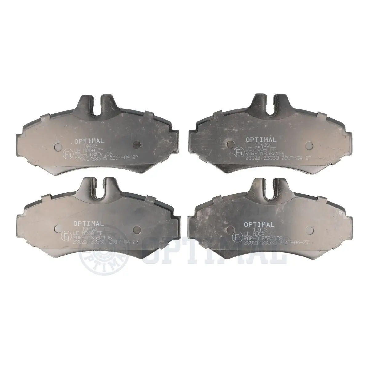 Bremsbelagsatz, Scheibenbremse Hinterachse OPTIMAL BP-10403