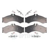 Bremsbelagsatz, Scheibenbremse Hinterachse Vorderachse OPTIMAL BP-10404
