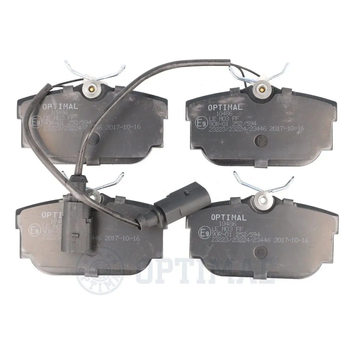 Bremsbelagsatz, Scheibenbremse Hinterachse OPTIMAL BP-10486