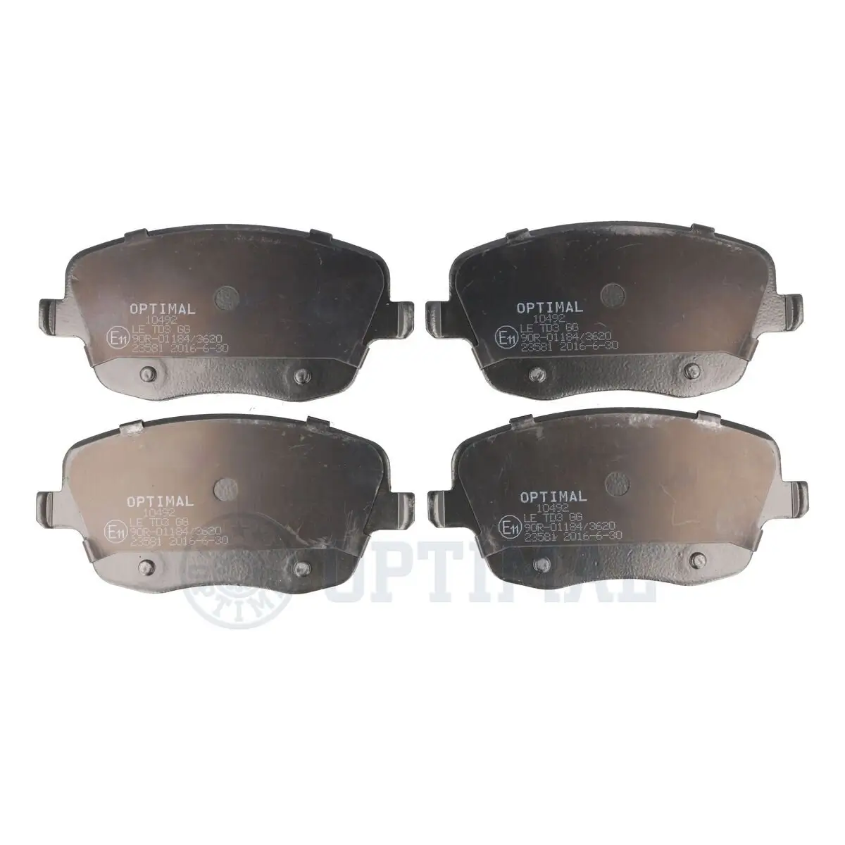 Bremsbelagsatz, Scheibenbremse Vorderachse OPTIMAL BP-10492