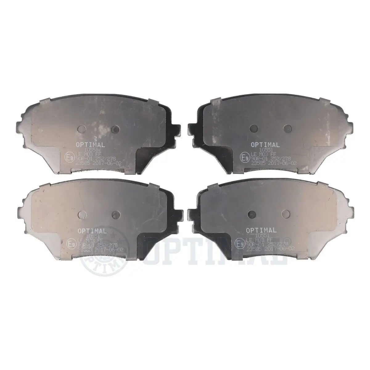 Bremsbelagsatz, Scheibenbremse Vorderachse OPTIMAL BP-10551