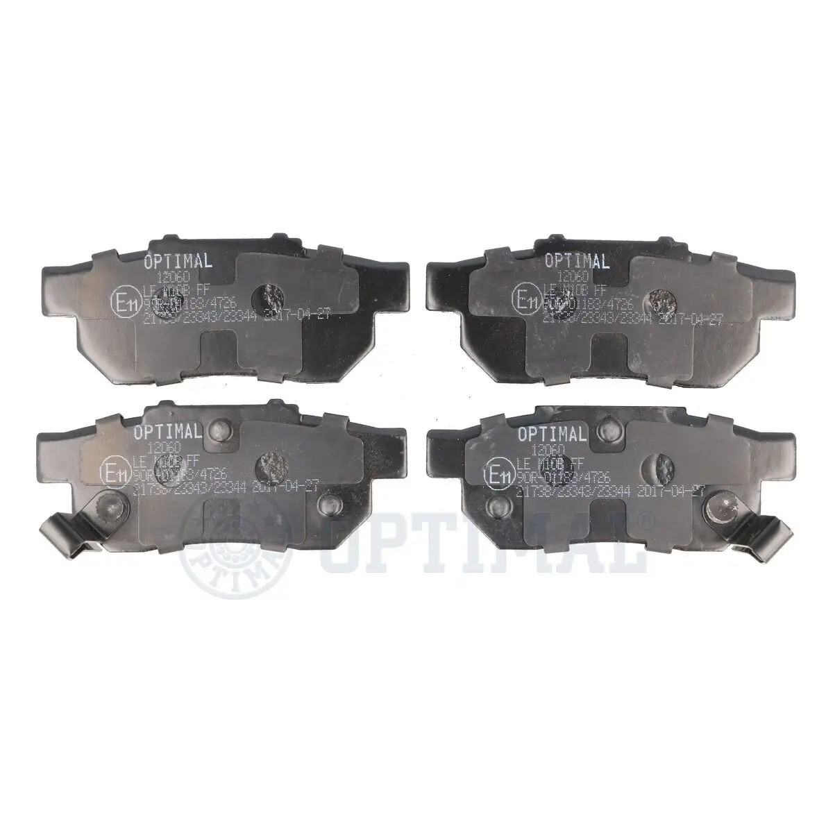 Bremsbelagsatz, Scheibenbremse Hinterachse OPTIMAL BP-12060