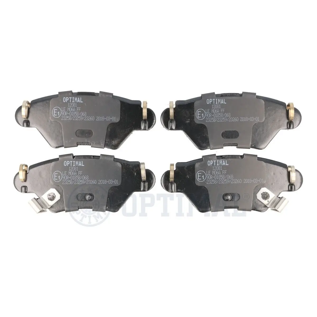 Bremsbelagsatz, Scheibenbremse Hinterachse OPTIMAL BP-12081