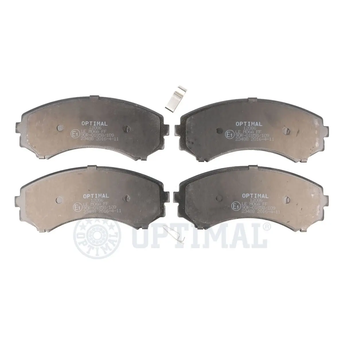 Bremsbelagsatz, Scheibenbremse Vorderachse OPTIMAL BP-12086