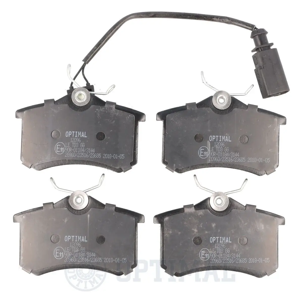 Bremsbelagsatz, Scheibenbremse Hinterachse OPTIMAL BP-12096