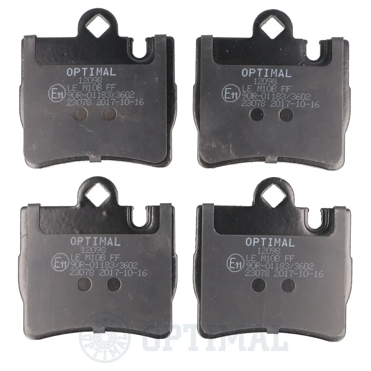 Bremsbelagsatz, Scheibenbremse Hinterachse OPTIMAL BP-12098