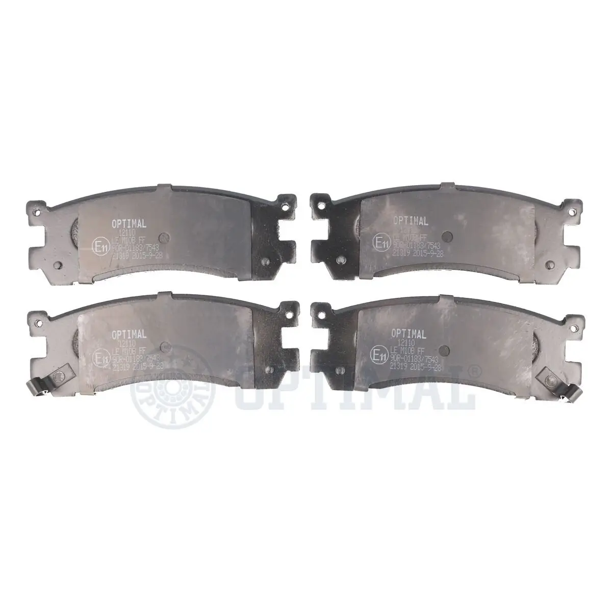 Bremsbelagsatz, Scheibenbremse Hinterachse OPTIMAL BP-12110