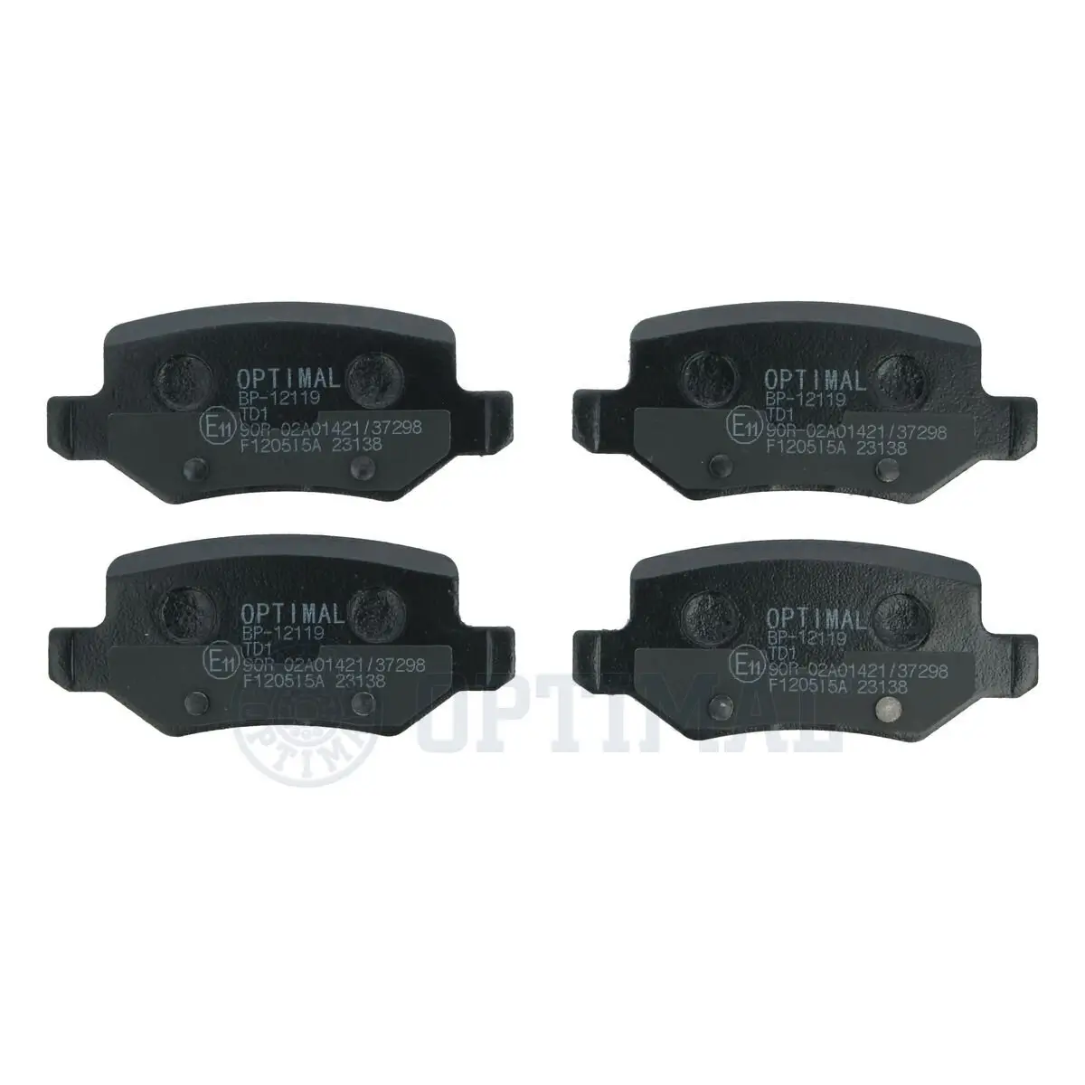 Bremsbelagsatz, Scheibenbremse Hinterachse OPTIMAL BP-12119
