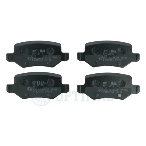 Bremsbelagsatz, Scheibenbremse Hinterachse OPTIMAL BP-12119 Bild Bremsbelagsatz, Scheibenbremse Hinterachse OPTIMAL BP-12119