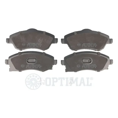 Bremsbelagsatz, Scheibenbremse Vorderachse OPTIMAL BP-12126 Bild Bremsbelagsatz, Scheibenbremse Vorderachse OPTIMAL BP-12126