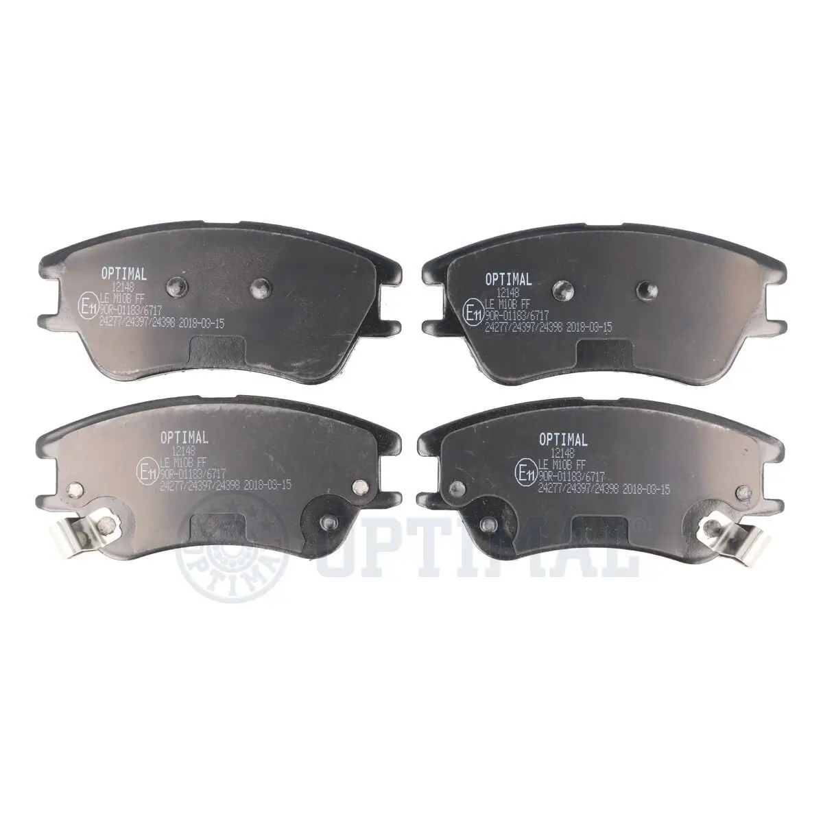 Bremsbelagsatz, Scheibenbremse Vorderachse OPTIMAL BP-12148