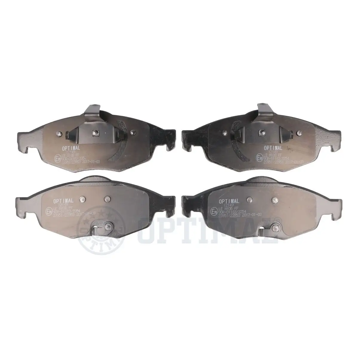 Bremsbelagsatz, Scheibenbremse Vorderachse OPTIMAL BP-12149